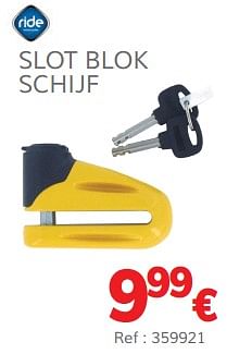 Promoties Slot blok schijf - Ride - Geldig van 13/03/2020 tot 31/03/2021 bij Auto 5