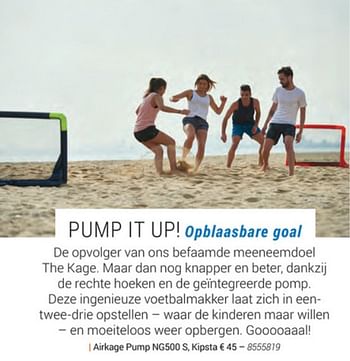 Promoties Airkage pump ng500 s, kipsta - Kipsta - Geldig van 10/03/2020 tot 20/09/2020 bij Decathlon