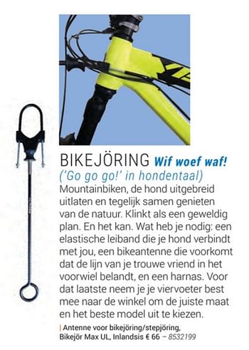 Promoties Antenne voor bikejoring-stepjoring, bikejbr max ul. inlandsis - Inlandsis - Geldig van 10/03/2020 tot 20/09/2020 bij Decathlon