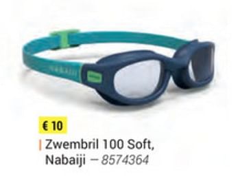 Promoties Zwembril 100 soft, nabaiji - Nabaiji - Geldig van 10/03/2020 tot 20/09/2020 bij Decathlon