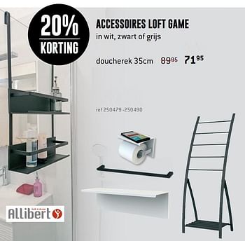 Promoties Accessoires loft game doucherek - Allibert - Geldig van 13/03/2020 tot 05/04/2020 bij Freetime