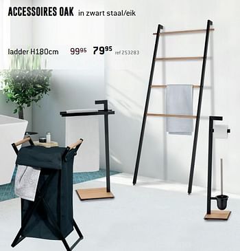 Promoties Accessoires oak ladder - Huismerk - Free Time - Geldig van 13/03/2020 tot 05/04/2020 bij Freetime