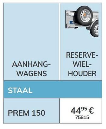 Promoties Reservewielhouder - Huismerk - Auto 5  - Geldig van 13/03/2020 tot 31/03/2021 bij Auto 5