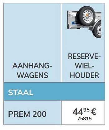 Promoties Reservewielhouder - Huismerk - Auto 5  - Geldig van 13/03/2020 tot 31/03/2021 bij Auto 5