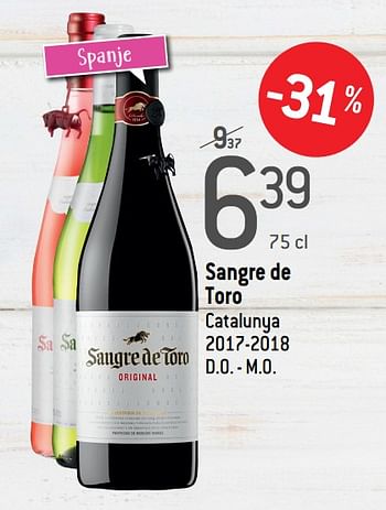 Promoties Sangre de toro catalunya d.o. - m.o. - Rode wijnen - Geldig van 18/03/2020 tot 07/04/2020 bij Match
