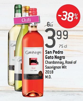 Promoties San pedro gato negro chardonnay, rosé of sauvignon wit 2018 - Rosé wijnen - Geldig van 18/03/2020 tot 07/04/2020 bij Smatch