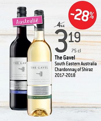 Promotions The gavel south eastern australia chardonnay of shiraz 2017-2018 - Vins rouges - Valide de 18/03/2020 à 07/04/2020 chez Smatch