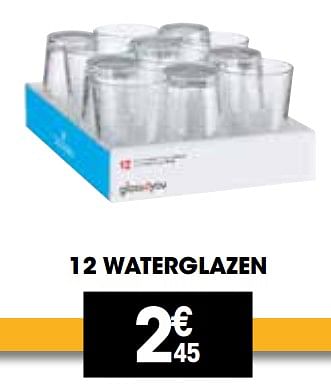 Promoties 12 waterglazen - Huismerk - Electro Depot - Geldig van 26/03/2020 tot 12/04/2020 bij Electro Depot