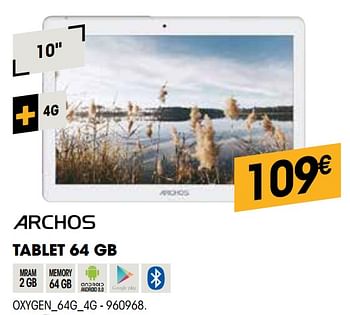 Promoties Archos tablet 64 gb - Archos - Geldig van 26/03/2020 tot 12/04/2020 bij Electro Depot