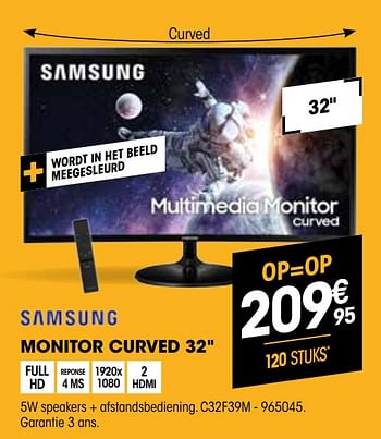 Promoties Samsung monitor curved 32 - Samsung - Geldig van 26/03/2020 tot 12/04/2020 bij Electro Depot