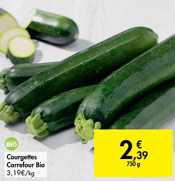 Huismerk - Carrefour Courgettes carrefour bio - Promotie bij Carrefour