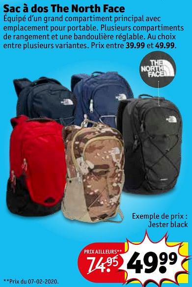 The North Face Jester black Promotie bij Kruidvat