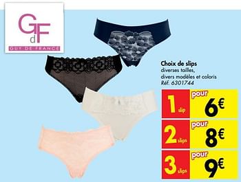 Guy de France Choix de slips - En promotion chez Carrefour