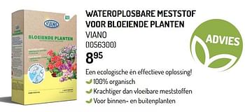 Promoties Wateroplosbare meststof voor bloeiende planten viano - Viano - Geldig van 11/03/2020 tot 22/03/2020 bij Oh'Green