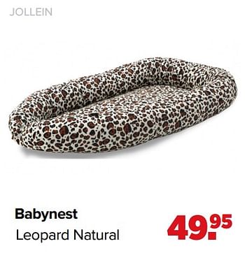 Promotions Babynest leopard natural - Jollein - Valide de 16/03/2020 à 13/04/2020 chez Baby-Dump