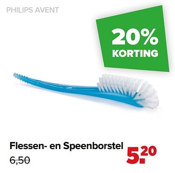 Promotions Flessen- en speenborstel - Philips - Valide de 16/03/2020 à 13/04/2020 chez Baby-Dump