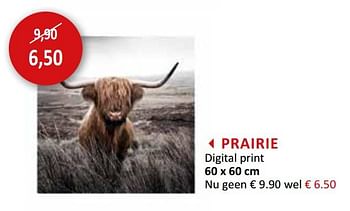 Promoties Prairie digital print - Huismerk - Weba - Geldig van 18/03/2020 tot 19/04/2020 bij Weba