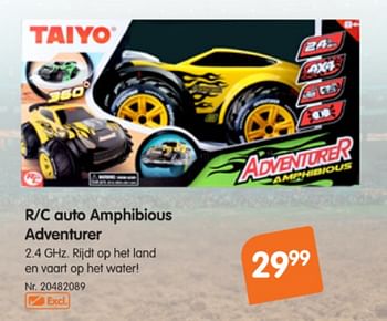 Promoties R-c auto amphibious adventurer - Taiyo - Geldig van 18/03/2020 tot 21/04/2020 bij Fun