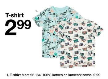 Promoties T-shirt - Huismerk - Zeeman  - Geldig van 21/03/2020 tot 03/04/2020 bij Zeeman