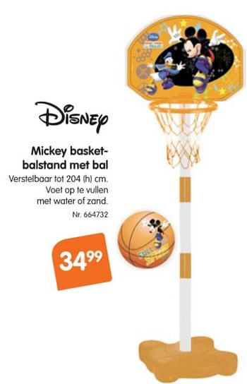 Promoties Mickey basketbalstand met bal - Disney - Geldig van 18/03/2020 tot 21/04/2020 bij Fun