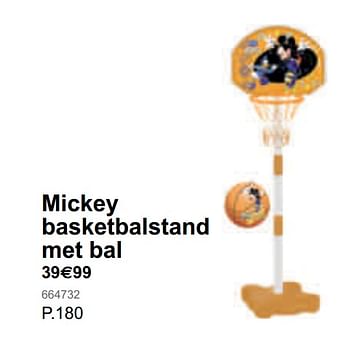 Promotions Mickey basketbalstand met bal - Disney - Valide de 20/03/2020 à 03/05/2020 chez Fun