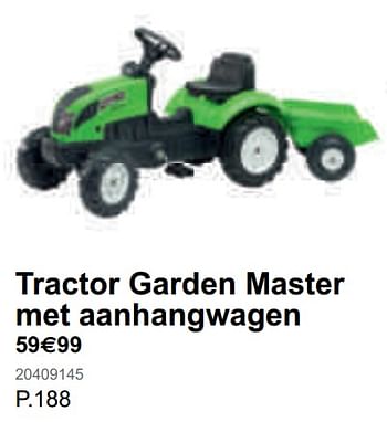 Promoties Tractor garden master met aanhangwagen - Falk - Geldig van 20/03/2020 tot 03/05/2020 bij Fun