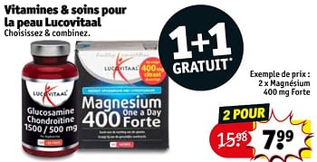Promotions Magnésium 400 mg forte - Lucovitaal - Valide de 23/03/2020 à 05/04/2020 chez Kruidvat