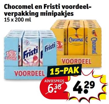 Promoties Chocomel en fristi voordeelverpakking minipakjes - Chocomel - Geldig van 23/03/2020 tot 05/04/2020 bij Kruidvat