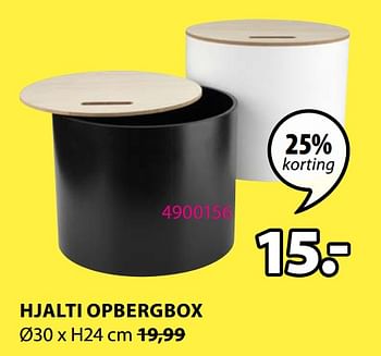 Promoties Hjalti opbergbox - Huismerk - Jysk - Geldig van 23/03/2020 tot 05/04/2020 bij Jysk