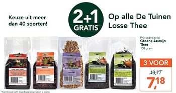 Promoties Groene jasmijn thee - De Tuinen - Geldig van 23/03/2020 tot 19/04/2020 bij Holland & Barret