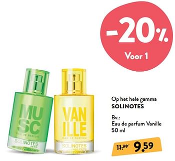 Promoties Eau de parfum vanille - Solinotes - Geldig van 25/03/2020 tot 07/04/2020 bij DI