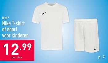 Promoties Nike t-shirt of short voor kinderen - NIKE - Geldig van 30/03/2020 tot 05/04/2020 bij Aldi