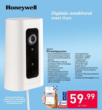 Promoties Honeywell wifi-beveiligingscamera - Honeywell - Geldig van 30/03/2020 tot 05/04/2020 bij Aldi