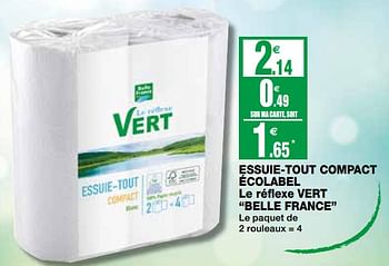 Promoties Essuie-tout compact écolabel le réflexe vert belle france - Belle France - Geldig van 25/03/2020 tot 05/04/2020 bij Coccinelle