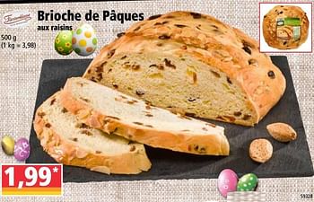 Promotions Brioche de pâques aux raisins - Produit Maison - Norma - Valide de 01/04/2020 à 07/04/2020 chez Norma