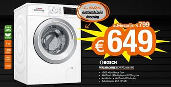Promoties Bosch wasmachine bowat286k1fg - Bosch - Geldig van 27/03/2020 tot 31/03/2020 bij Expert