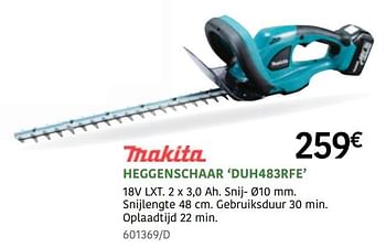 Promoties Makita heggenschaar duh483rfe - Makita - Geldig van 23/03/2020 tot 21/06/2020 bij HandyHome