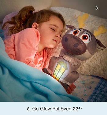 Promoties Go glow pal sven - Disney - Geldig van 29/03/2020 tot 18/04/2020 bij Baby & Tiener Megastore