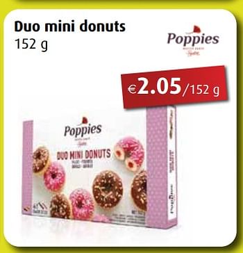 Promoties Duo mini donuts - Poppies - Geldig van 30/03/2020 tot 25/04/2020 bij Aronde