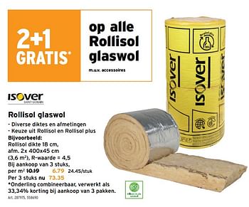 Promotions Rollisol glaswol - Isover - Valide de 01/04/2020 à 14/04/2020 chez Gamma