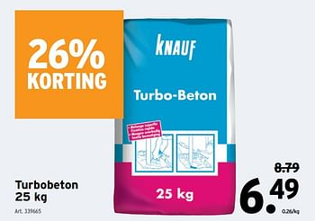 Promoties Turbobeton - Knauf - Geldig van 01/04/2020 tot 14/04/2020 bij Gamma