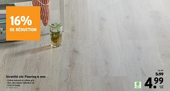 Promotions Stratifié clic flooring - Produit maison - Gamma - Valide de 01/04/2020 à 14/04/2020 chez Gamma