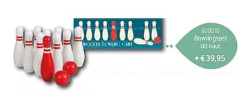 Promotions Bowlingspel uit hout - Produit Maison - De Speelvogel - Valide de 24/03/2020 à 31/08/2020 chez De Speelvogel