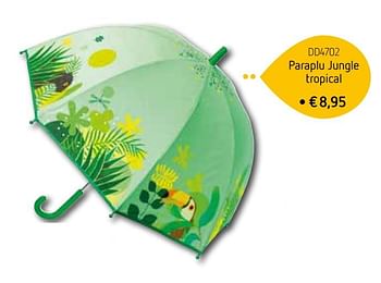 Promoties Paraplu jungle tropical - Huismerk - De Speelvogel - Geldig van 24/03/2020 tot 31/08/2020 bij De Speelvogel