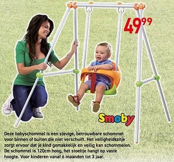 Promoties Babyschommel - Smoby - Geldig van 30/03/2020 tot 20/04/2020 bij Vavantas