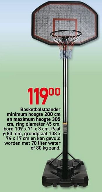 Promoties Basketbalstaander minimum - Huismerk - Vavantas - Geldig van 30/03/2020 tot 20/04/2020 bij Vavantas