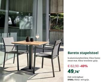 Promoties Bareto stapelstoel - Bristol - Geldig van 25/03/2020 tot 28/04/2020 bij Overstock