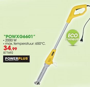 Promoties Powerplus elektrische onkruidbranders powxg6601 - Powerplus - Geldig van 24/03/2020 tot 30/06/2020 bij Hubo