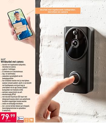 Promoties Balco wifideurbel met camera - Huismerk - Aldi - Geldig van 06/04/2020 tot 12/04/2020 bij Aldi