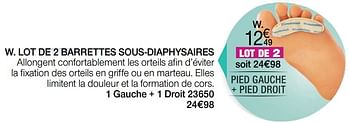 Promotions Lot de 2 barrettes sous-diaphysaires - Epitact - Valide de 18/03/2020 à 15/06/2020 chez Damart